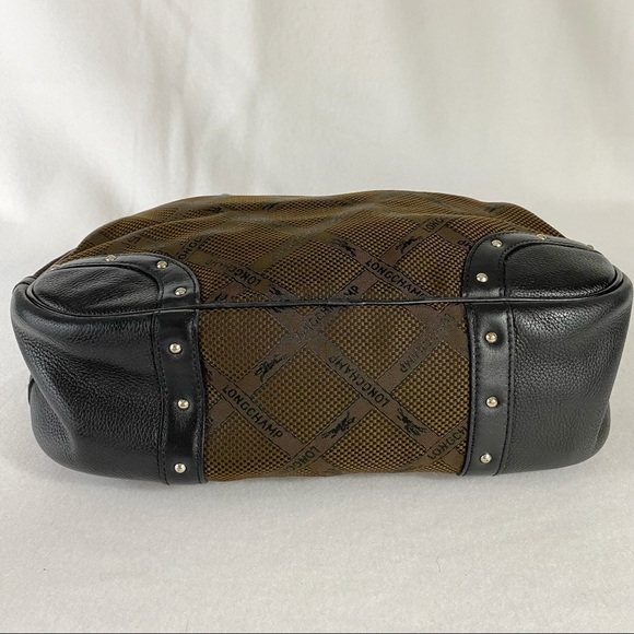 Longchamp Paris Fabric and Leather Satchel Bag - Picture 9 of 16